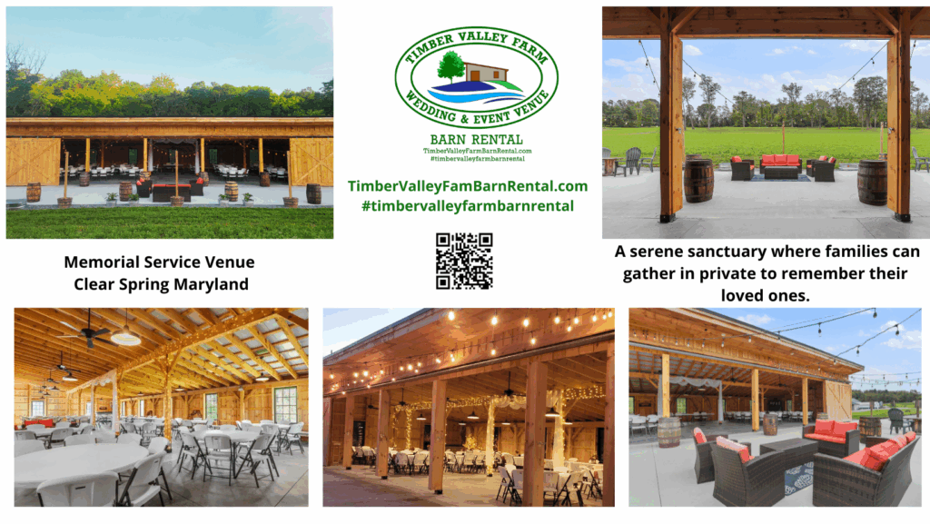 Memorial Service Venue Clear Spring Maryland Best Barn Rental in Washington County Maryland