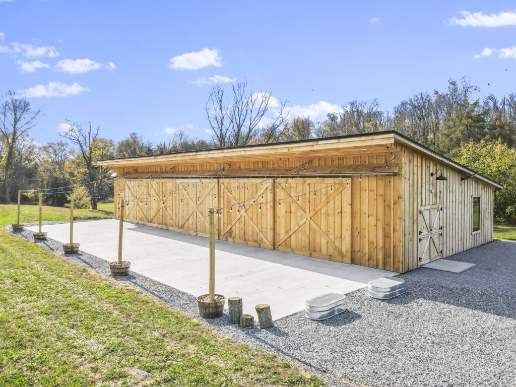 The construction of our Custom Built Timber Frame Barn Venue Clear Spring Maryland by Mt. Tabor Builders.