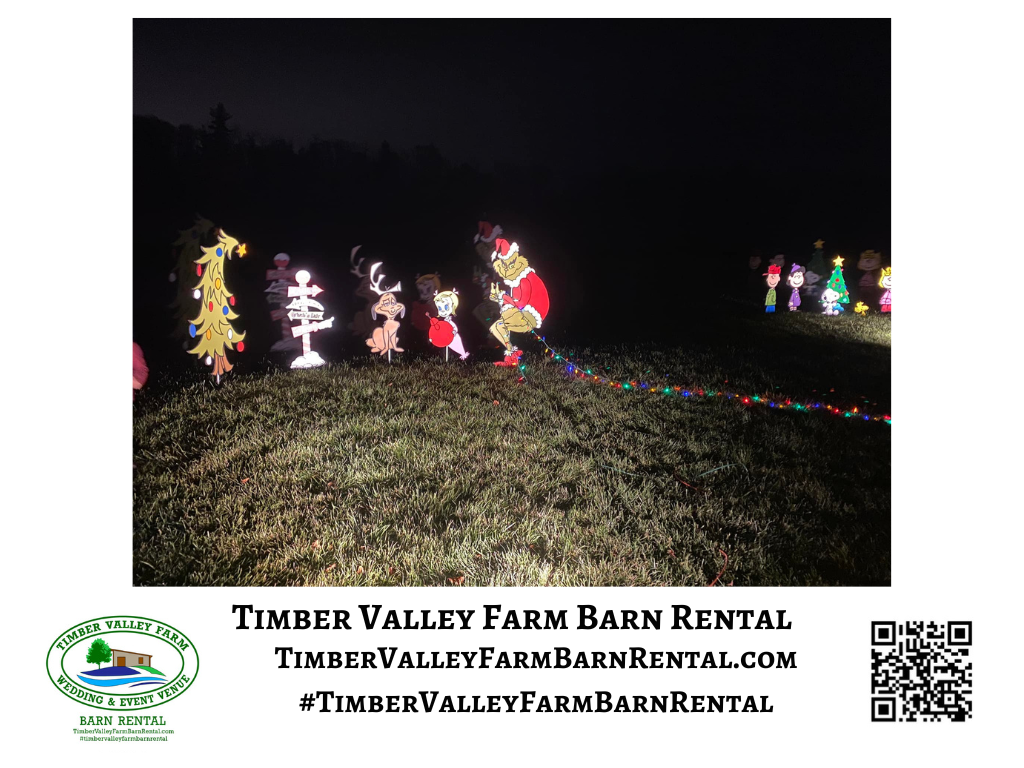 The Grinch and Santa at our Barn Venue Clear Spring Maryland Christmas drive-through.