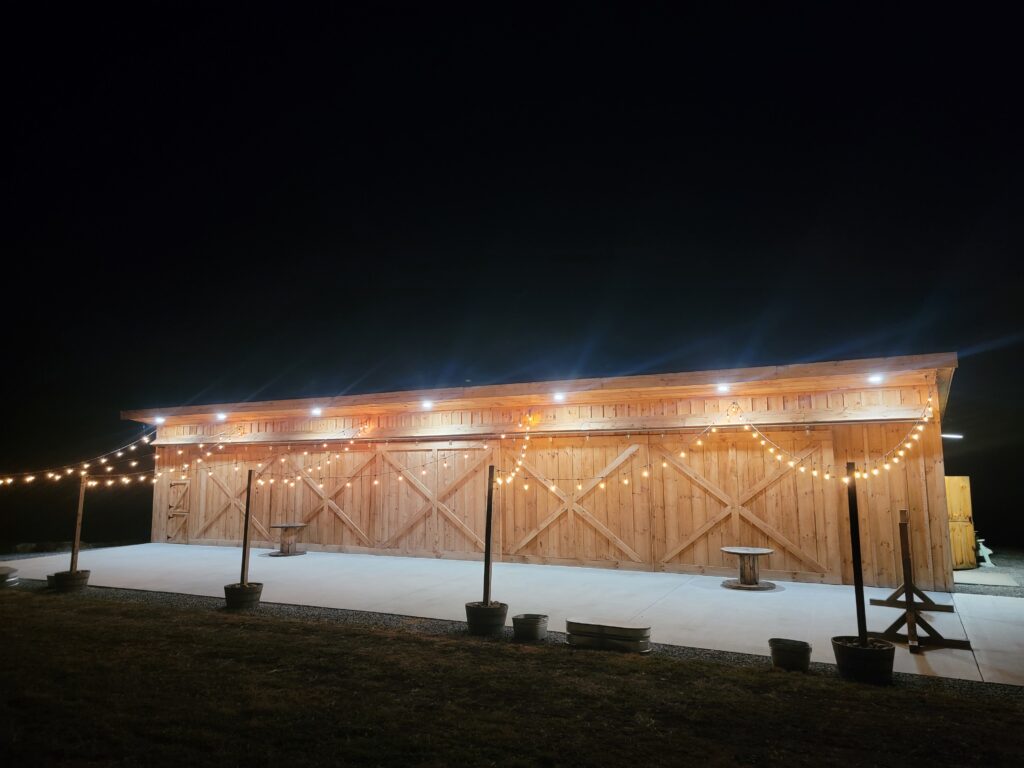 Choosing the Perfect Wedding Venue Clear Spring Maryland Barn
When planning your wedding, you are looking for a venue that delivers beauty from morning until midnight. The Venue Barn at Timber Valley Farm Barn Rental in Clear Spring Maryland offers a unique experience that shines brightest after sunset. The nighttime is bright here at Timber Valley Farm Barn Rental. Our Wedding Venue Clear Spring Maryland Barn is ideally located just outside of town, providing a secluded, private atmosphere for your big day. This 100-acre farm setting ensures that the light pollution is minimal, allowing the night sky to become a stunning part of your reception ambiance.  Stunning by Night Wedding Venue Clear Spring Maryland Barn