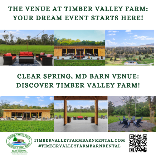 The magnificent Timber Frame Barn, a leading Venue Maryland for weddings and events, set on 100 private acres of rolling countryside. Venue Maryland Barn