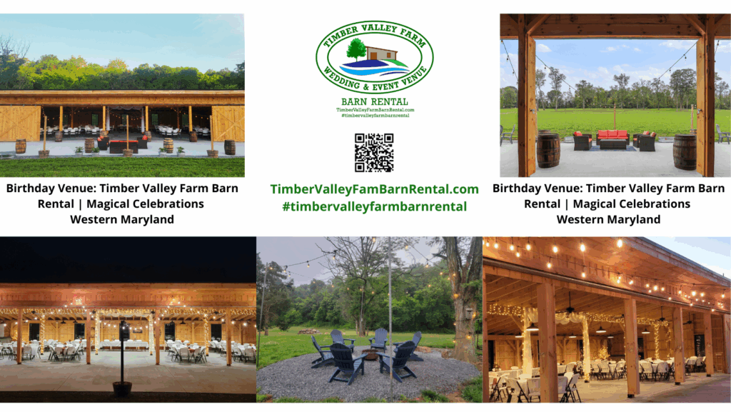 The inviting new timber frame monoslope pole barn, an ideal Birthday Party Venue Maryland at Timber Valley Farm, perfect for celebrations.