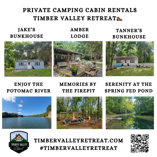 Onsite Accommodation for 3 Cabins: We offer three charming glamping/camping cabins (Amber’s Lodge, Tanner’s Bunkhouse, and Jake’s Bunkhouse at Timber Valley Retreat) right on the property. These 3 cabins allow the wedding party or close family to stay onsite, turning your single-day wedding into a relaxing weekend celebration. You can learn more about these 3 cabins at https://timbervalleyretreat.com/.