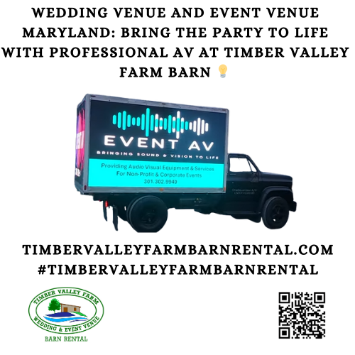 Professional lighting and sound setup for a wedding reception at the premier Wedding and Event Venue Maryland.