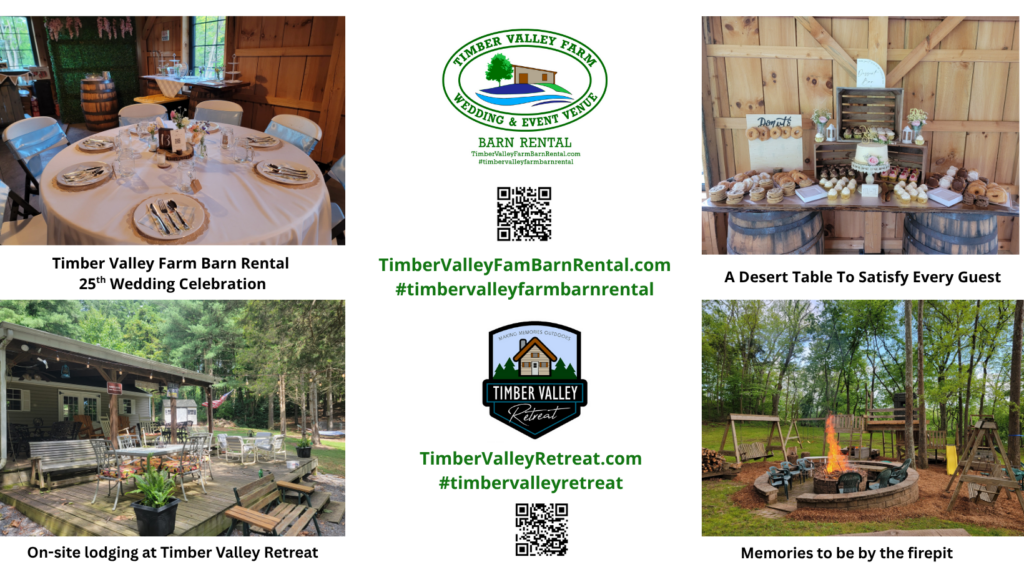 5th Wedding Anniversary Event Venue Clear Spring MD 💖
Introduction: Celebrate a Milestone of Love: An Unforgettable 25th Anniversary at Timber Valley Farm Barn Rental👰‍♀️ 🤵‍♂️