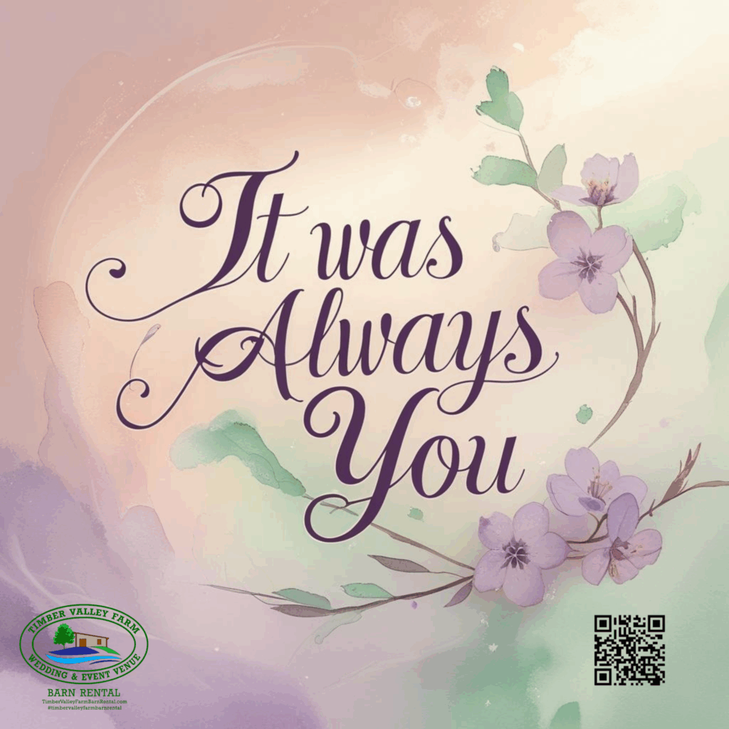 Wedding Venue in Clear Spring Maryland It Was Always You theme at Timber Valley Farm Barn Rental showing the rustic elegant interior.