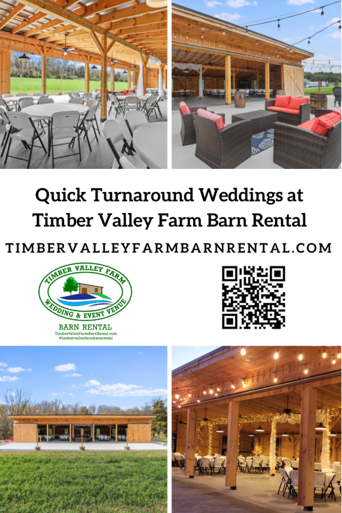 Quick Turnaround Barn Wedding Venue. The Perfect Quick Turnaround Wedding Venue Clear Spring Maryland: Say “I Do” in a Flash! 💍
Saying “I Do” in a Flash: The Beauty of a Quick Turnaround Barn Wedding Venue Clear Spring Maryland at Timber Valley Farm Barn Rental
