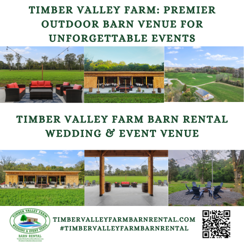 Scenic Outdoor Event Venue Clear Spring Maryland at Timber Valley Farm Barn Rental
