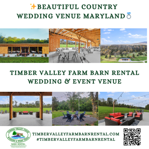 Beautiful Country Wedding Venue – Create Lasting Memories at Timber Valley Farm: Your Premier Wedding Destination in Clear Spring, MD💍
Imagine a wedding day where breathtaking natural beauty meets exceptional service and a stunning venue. At Timber Valley Farm, a sprawling 100-acre farm estate in Washington County, Maryland, we specialize in turning your dream wedding into a seamless and unforgettable reality. Our exquisite timber frame barn and picturesque landscape provide the ideal backdrop for a celebration that reflects your unique style and love.