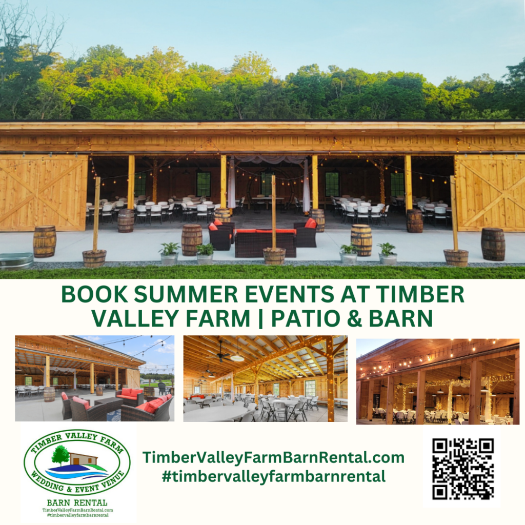 Maximize Your Weekday Event☀️🌳
Why choose us for your weekday event? Enjoy a tranquil farm setting, flexible scheduling, high value rates, and personalized service.

Our barn is ideal for:

Corporate retreats
Family reunions
Birthday parties
Weddings and receptions
Holiday parties
Weekday perks include exclusive venue use, dedicated staff attention, and reduced noise—all key benefits of choosing our Summer Outdoor Event Venue