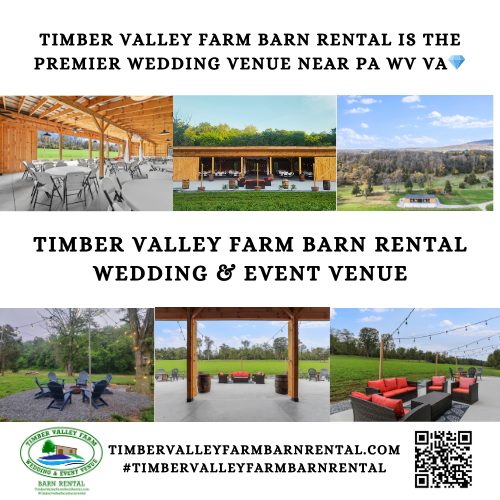 Beautiful Wedding Barn Venue in Clear Spring Maryland 🏡✨
Your Unforgettable Rustic Wedding Awaits at Timber Valley Farm Barn Rental, Clear Spring, MD💍💖
