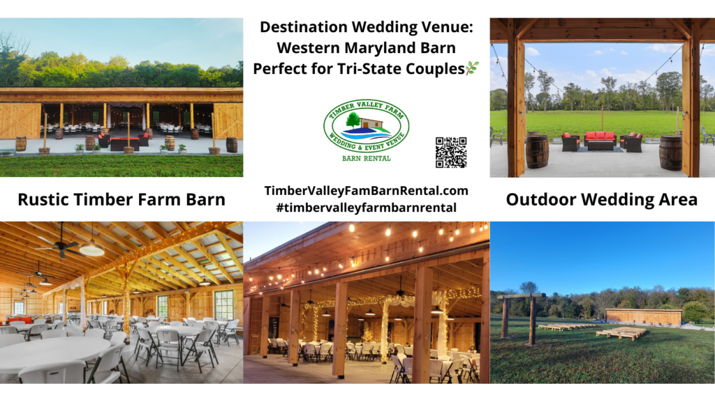hy Choose Timber Valley Farm as Your Dream Wedding Destination🥂
Our commitment to providing a private, beautiful, and functional space is why we are known as the perfect wedding hideaway:

1. A Picturesque Setting on a 100-Acre Farm🌅
Our beautiful timber frame barn, nestled amidst the sprawling fields and lush greenery of our 100 acre farm, provides an idyllic setting for both your ceremony and reception. The natural landscape offers endless opportunities for stunning wedding photographs that you’ll cherish for a lifetime. This is truly a dream wedding destination that guarantees scenic beauty in every frame. We encourage you to view some of our recent wedding photos here: https://timbervalleyfarmbarnrental.com/photo-gallery/