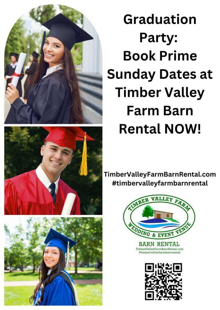 The search for the perfect Graduation Party Barn Venue is over! We are thrilled to share this wonderful review from the Mellott family, who celebrated their daughter’s graduation right here at Timber Valley Farm Barn Rental.