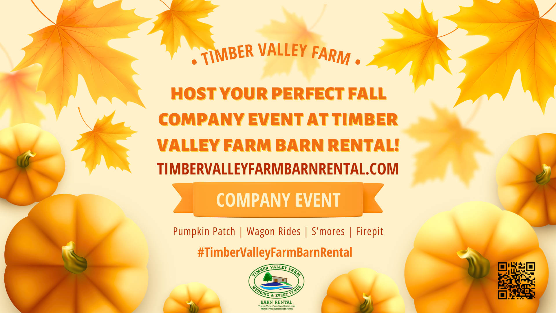 Your #1 Perfect Fall Company Event Venue: Pumpkin Patch & Wagon Rides!