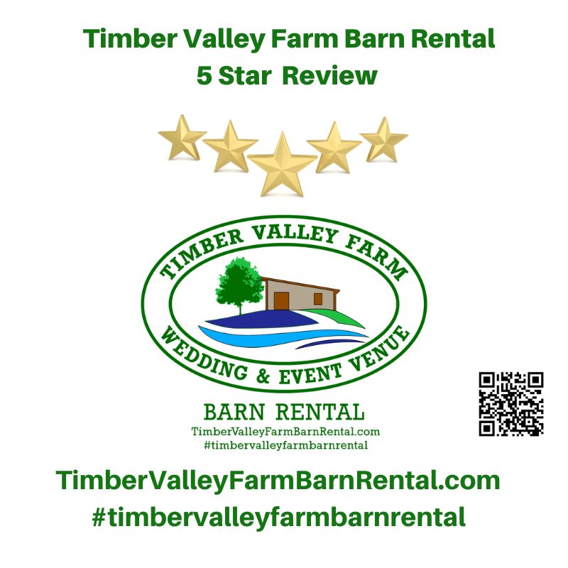 Nothing means more to us than hearing from our clients about their experience! At Timber Valley Farm Barn Rental, we are a family-owned and operated venue, and we live right here on our 100-acre property. Our commitment is to provide unmatched service, and this recent testimonial beautifully highlights why our approach to Wedding Venue Hospitality is so important to us.

Dear Tom, Thank you so much for showing us the wedding venue!!! We were absolutely fell in love with the scenery and especially the cove!!! But I cant speak high enough on your behalf for your hospitality. Thank you for taking the time to show us the property and all the different locations on the property and the multiple options that are available.