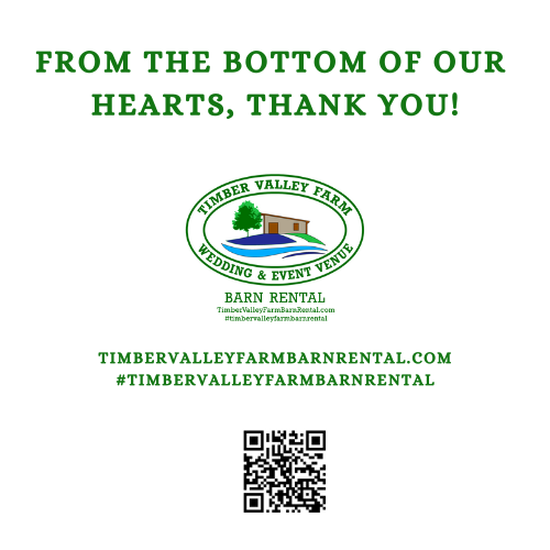 The Heart of Timber Valley: Our Family and Our Farm❤️Timber Valley Farm Barn Rental
We often talk about the support, but we also want to share what your support makes possible. Timber Valley Farm Barn Rental operates on a picturesque 100-acre property, providing a serene backdrop that is unique to our area. While some people assume our venue is a restored old structure, our barn is actually only two years old. This means that while it offers the timeless, rustic beauty of a timber-frame structure, it also includes all the modern amenities, climate control, and superior infrastructure necessary for a flawless event, unlike older, unrestored spaces.