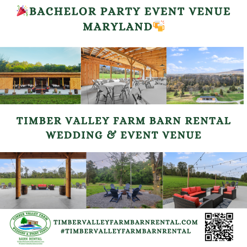 Forget the usual bar crawl. If you’re looking for a truly unique and flexible Bachelor Party Venue, Timber Valley Farm Barn Rental in Maryland is your ultimate weekend destination! Our massive barn and private surroundings are perfect for turning the celebration into a legendary group getaway. The flexibility to set up games, bring your own caterer (or grill master!), and crank the music makes us the ideal Bachelor Party Venue near PA, WV, and VA. This is the perfect space to craft an experience the groom will never forget.