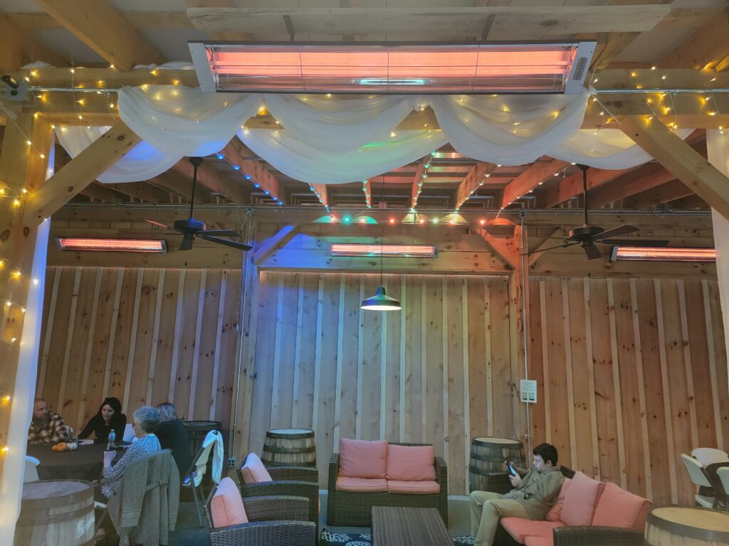 Autumn Wedding Venue Maryland Farm- Barn Rental near PA WV VA - Section 7: The Infratech Heating Advantage – 4-Season Comfort 🔥
While October afternoons in Maryland are often perfect, the evening temperatures can drop quickly. Our two-year-old timber frame barn is equipped with a high-end Infratech infrared heating system. These heaters warm people directly, providing a steady, comfortable heat that feels like natural sunlight.

Because we built this barn recently, we were able to integrate this technology seamlessly. The heaters are recessed and discreet, so they don't distract from the gorgeous exposed timber beams or your wedding decor. You get the aesthetic of a classic barn with the climate-controlled comfort of a modern venue. This ensures that your guests stay on the dance floor all night long, regardless of the temperature outside. 🏠