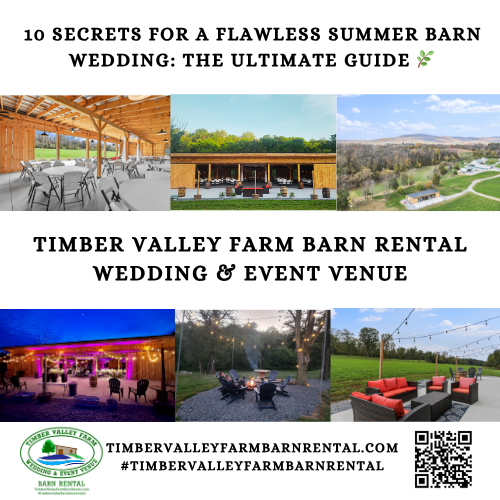 10 Secrets for a Flawless Summer Barn Wedding: The Ultimate Guide 🌿
Planning a Summer Barn Wedding is a journey of capturing the essence of the season—the long days, the golden light, and the lush, green backdrop of the countryside. At Timber Valley Farm Barn Rental, we understand that a summer celebration is about more than just a date; it’s about creating a comfortable, authentic, and unforgettable experience for you and your guests at an Outdoor Wedding Venue that truly breathes with the landscape.