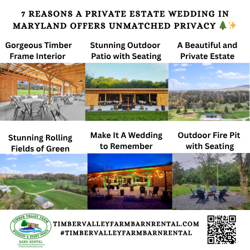 A Private Estate Wedding Maryland is the gold standard for couples who want to celebrate their love in a sanctuary of seclusion, elegance, and natural beauty. At Timber Valley Farm Barn Rental, we provide more than just a space; we offer an exclusive 100-acre sanctuary where your privacy is our primary focus. 🌿 Choosing a Private Estate Wedding Maryland means you are prioritizing the guest experience and ensuring that your special day is free from the distractions of the outside world.