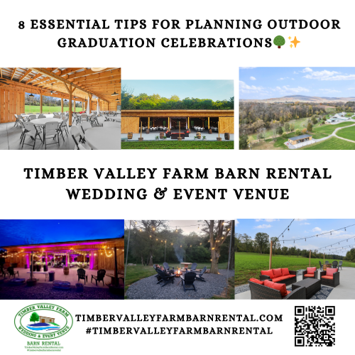 Private party venue for outdoor graduation celebrations at Timber Valley Farm Barn Rental.