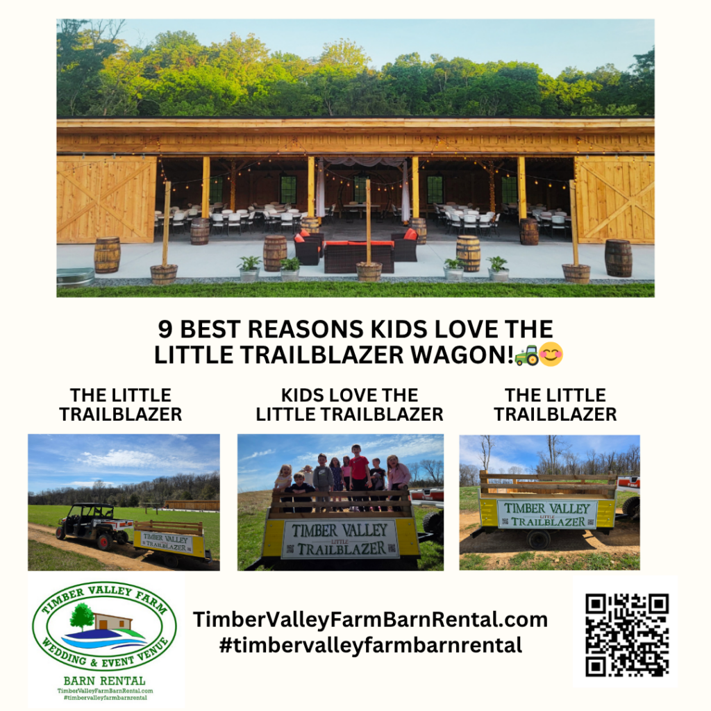 We are absolutely thrilled to announce a brand-new addition to the family fun here at Timber Valley Farm Barn Rental: The Timber Valley Little Trailblazer wagon! 🌟