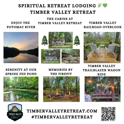 Discover the peaceful lodging options at Timber Valley Retreat. Our three glamping cabins—Tanner’s Bunkhouse, Jake’s Bunkhouse, and Amber’s Lodge—offer a serene escape near the Potomac River and our spring-fed pond. Perfect for leadership teams on a Following Christ Retreat, guests can enjoy memories by the firepit or a scenic tour on the Timber Valley Trailblazer wagon ride.