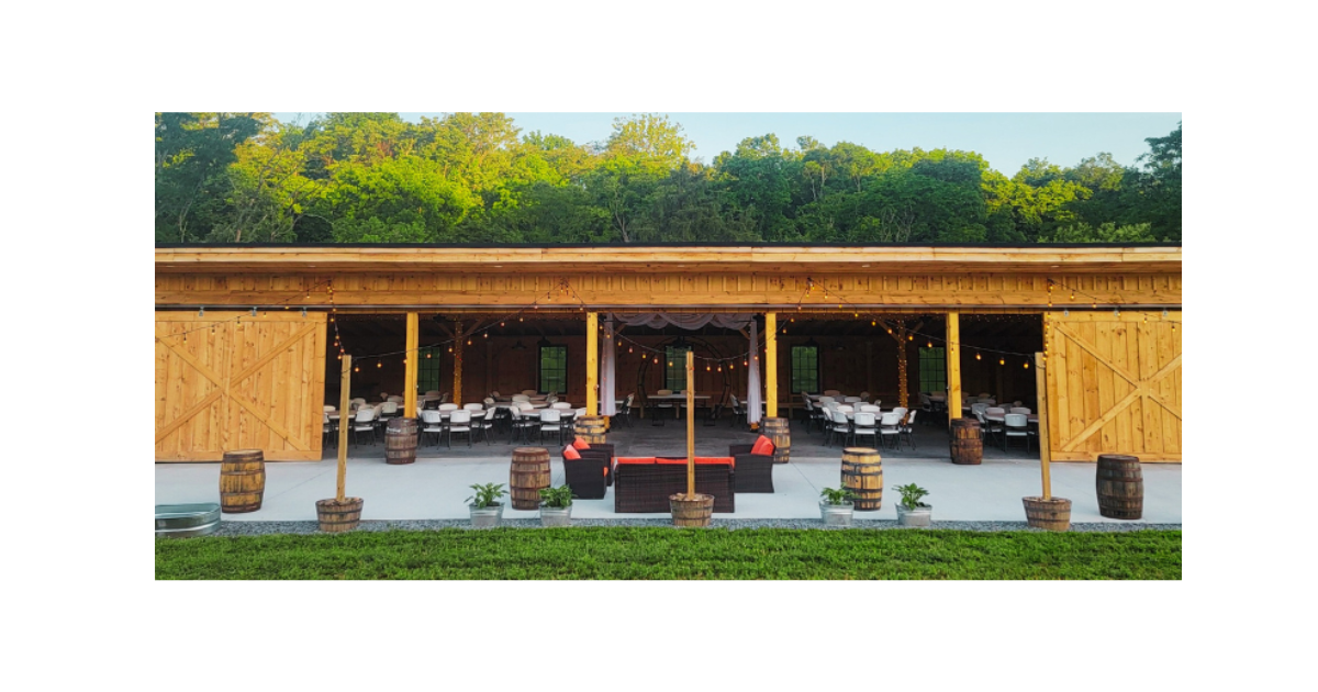 Discover the beauty of Timber Valley Farm Barn Rental. Our new 100-acre event venue features a modern timber frame barn, open-air design, and total privacy for your special production. Read our 5-star reviews and book your tour today!