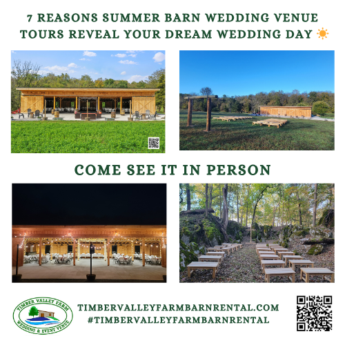 Timber Valley Farm Barn Rental and Summer Barn Wedding Venue Tours and Book Farm Wedding Tour