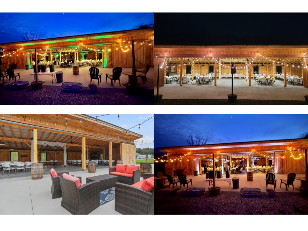 The Patio and Lounge Lounging Zone: Serving as the perfect transitional space, this outdoor area features stylish, comfortable red sofas, glowing overhead bistro string lights, and custom cocktail bars where guests can relax during the sunset hours.