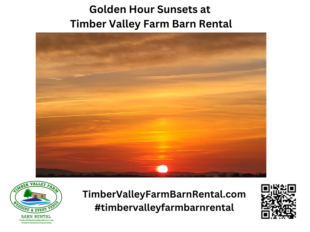 🌅 Witness Amazing Country Sunsets Over the Horizon

There is something deeply moving about a country sunset, and our 100-acre estate offers some of the most breathtaking views of the horizon found anywhere in the region. As the sun begins its slow descent behind the rolling hills and distant mountain ridgelines, the entire sky transforms into a brilliant canvas of deep oranges, soft pinks, and vibrant purples. For couples evaluating barn wedding venues Washington County Maryland, the opportunity to capture photos during this magical "golden hour" is an absolute dream come true, providing a natural lighting display that cannot be replicated by any studio.