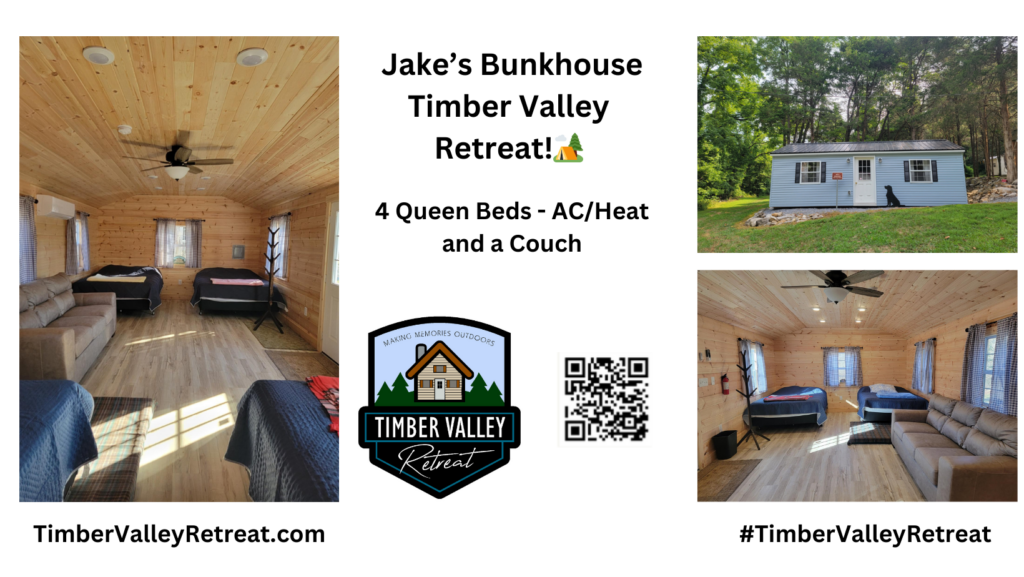 Onsite Lodging and Wedding Accommodations at Timber Valley Farm Barn Rental.

Jake’s Bunkhouse: The Perfect Nature Escape  

Jake’s Bunkhouse is the perfect spot for those who love the outdoors but appreciate a solid roof and a cool breeze. Forget the stress of pitching a tent; this is glamping done right, designed for those who want to immerse themselves in nature without the “roughing it” headache.

