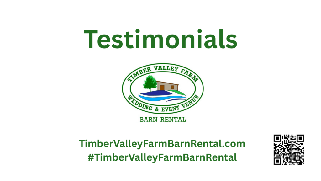 Timber Valley Farm Barn Rental, Outdoor Summer Event Venue and Barn Rental Patio Season is here! Book your private tour with Karen and Tom Grosh at https://timbervalleyfarmbarnrental.com/testimonials/