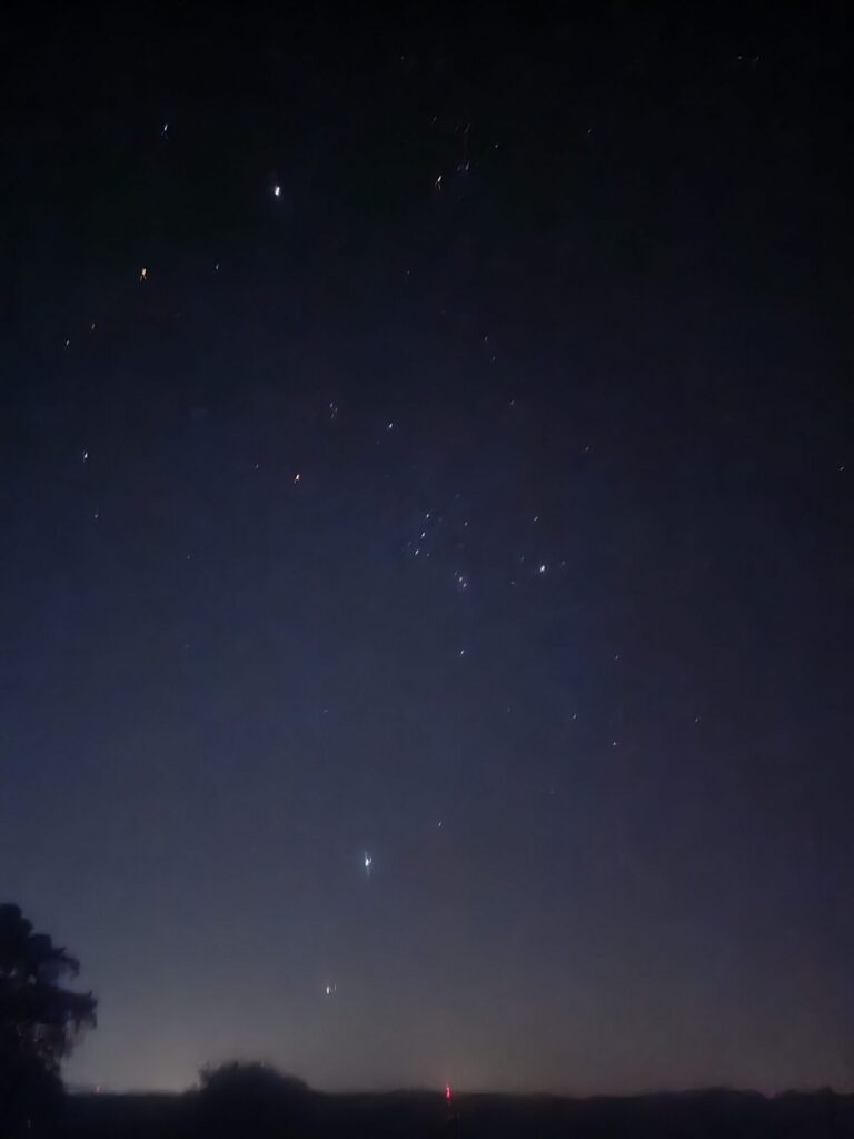 Stargazing in Western Maryland. Star-filled night sky above Timber Valley Farm Barn Rental in Clear Spring, Maryland, showcasing the peaceful Night Skies at Timber Valley and a Maryland Dark Sky Experience.