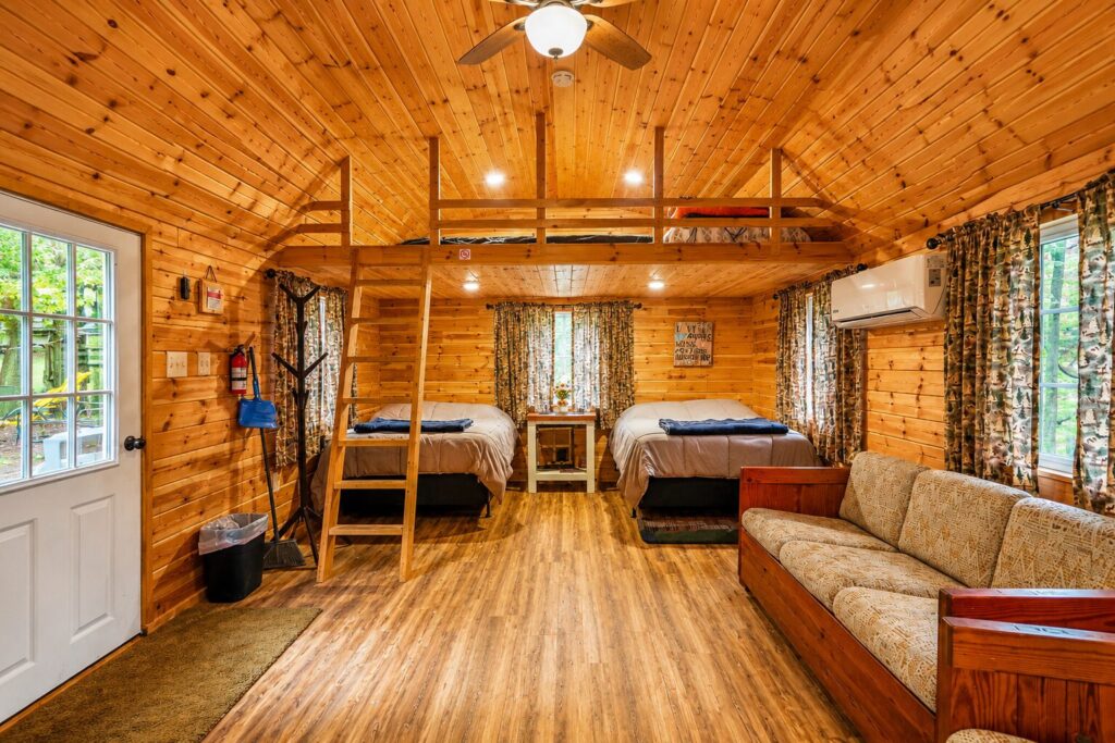 Family and friends enjoy the comfort and convenience of On-Site Wedding Lodging at Timber Valley Farm Barn Rental during a wedding weekend in Clear Spring, Maryland.